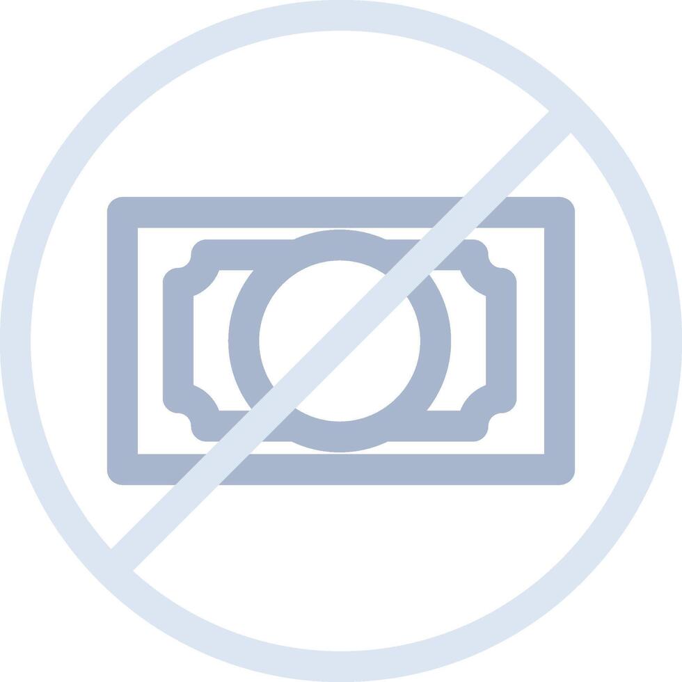 No Money Creative Icon Design vector