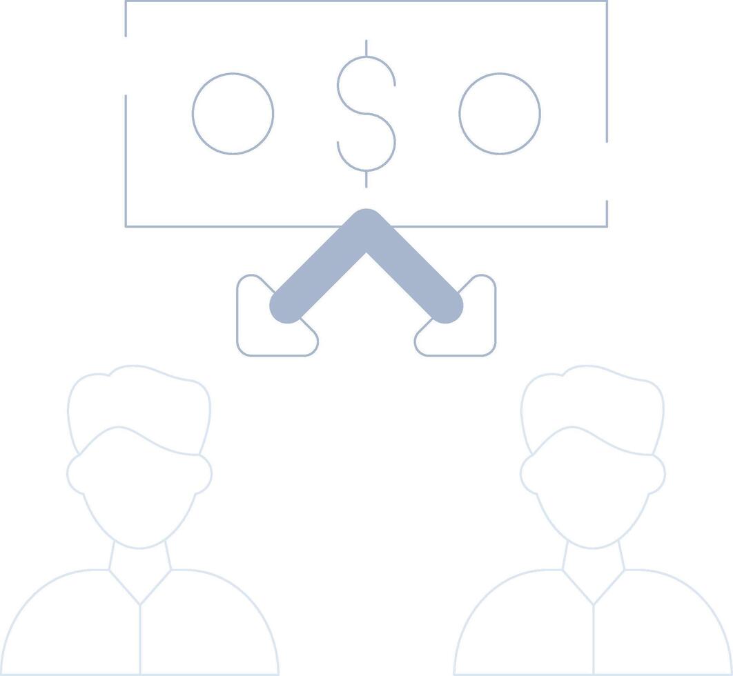 Peer to Peer Lending Creative Icon Design vector