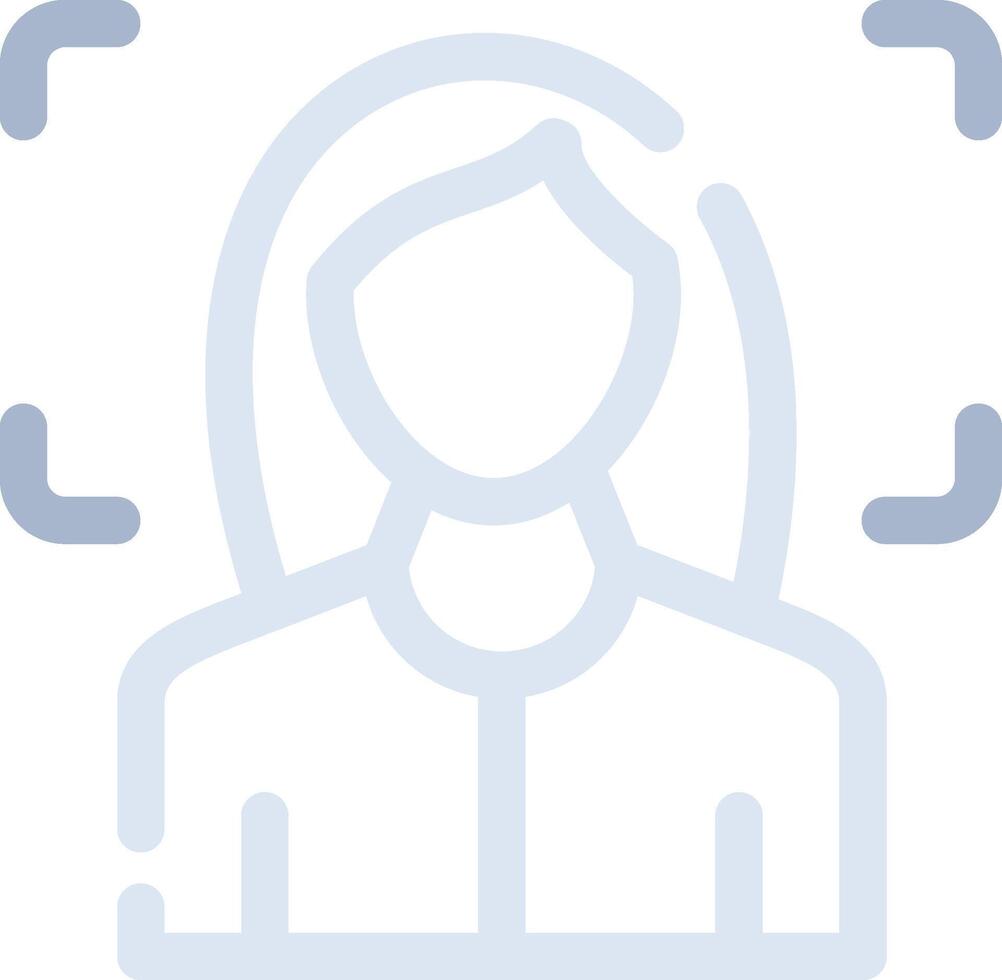 Facial Recognition Creative Icon Design vector