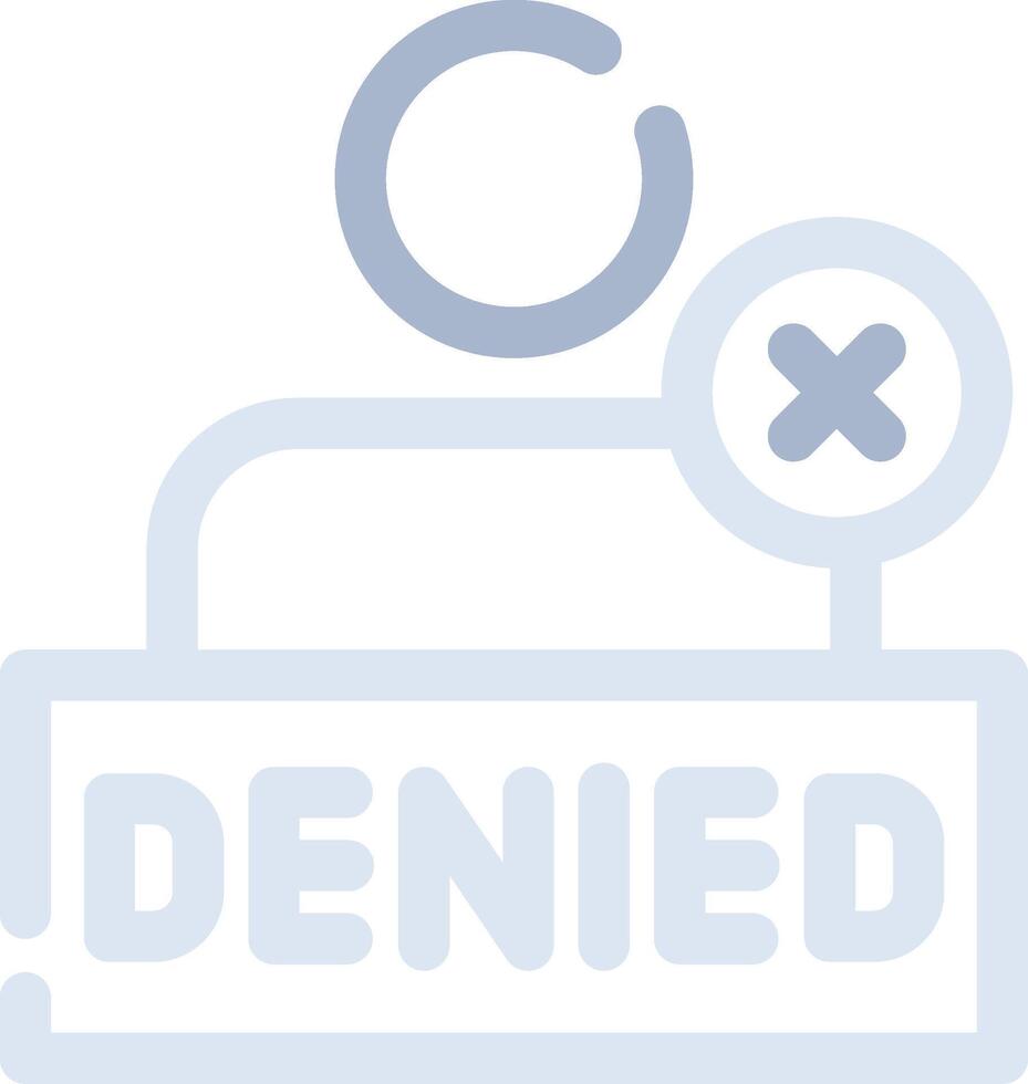 Denied Creative Icon Design vector