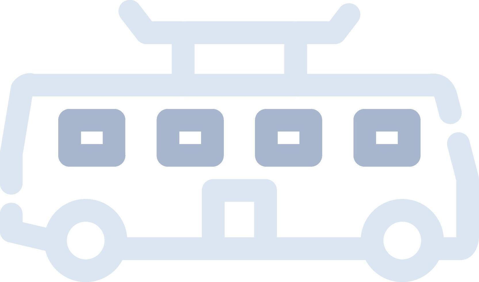 Tramcar Creative Icon Design vector