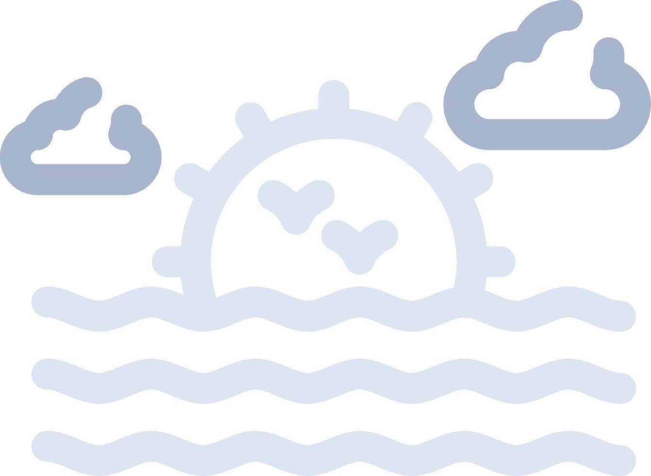 Sea Landscape Creative Icon Design vector