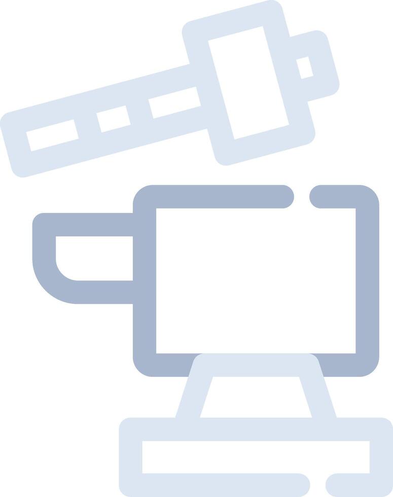 Hammer and anvil Creative Icon Design vector