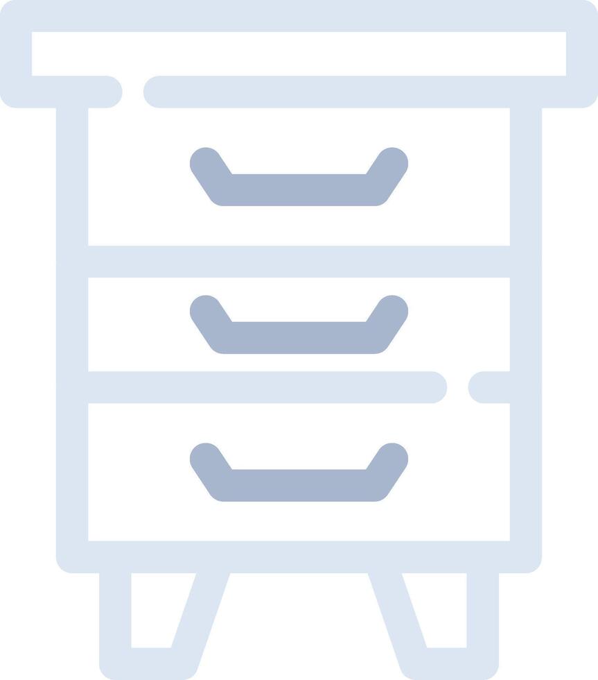 Bedside Table Creative Icon Design vector