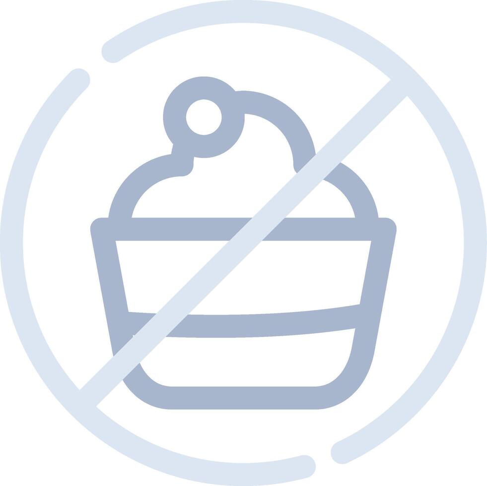No Sweets Creative Icon Design vector