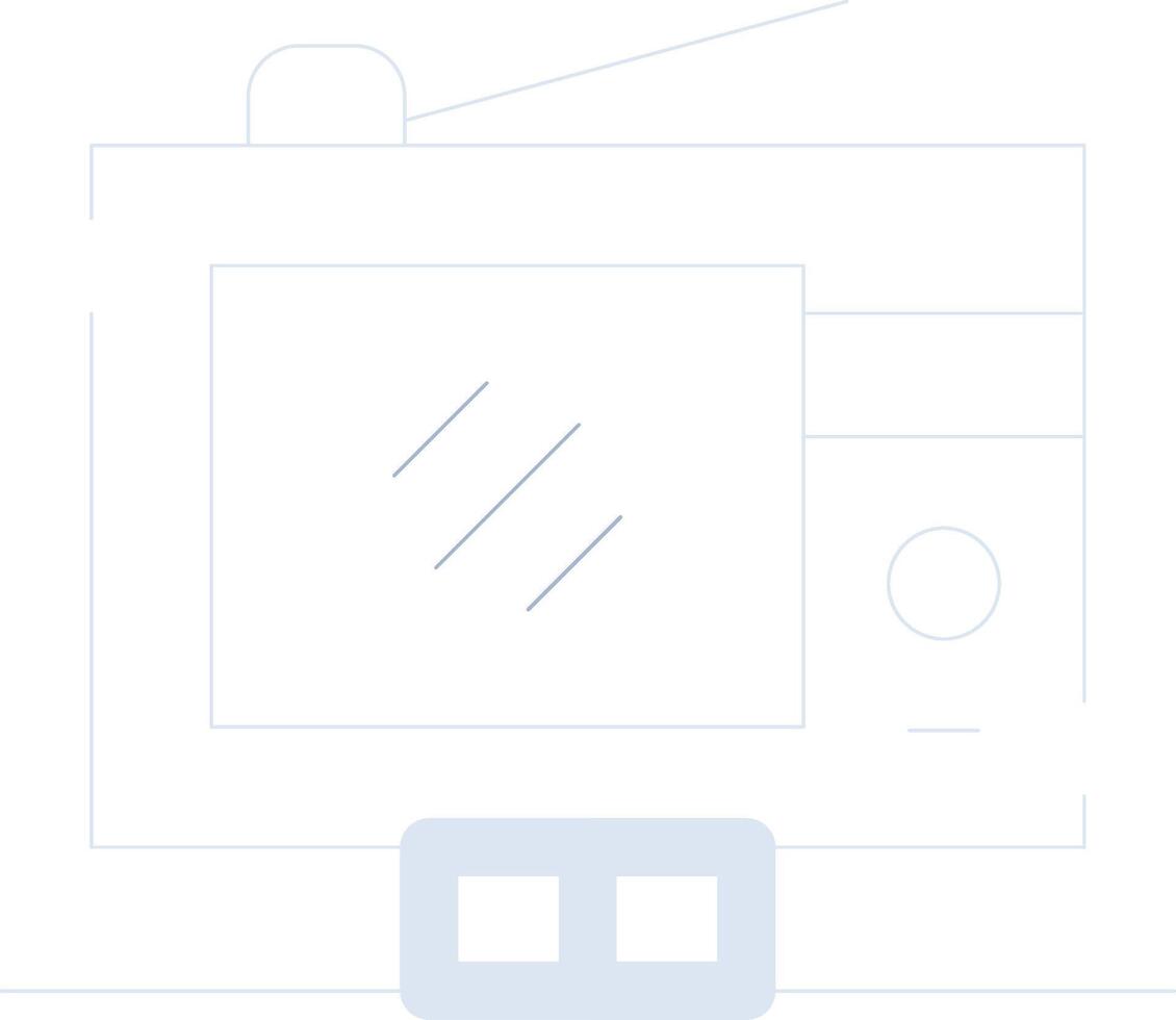 Digital Television Creative Icon Design vector