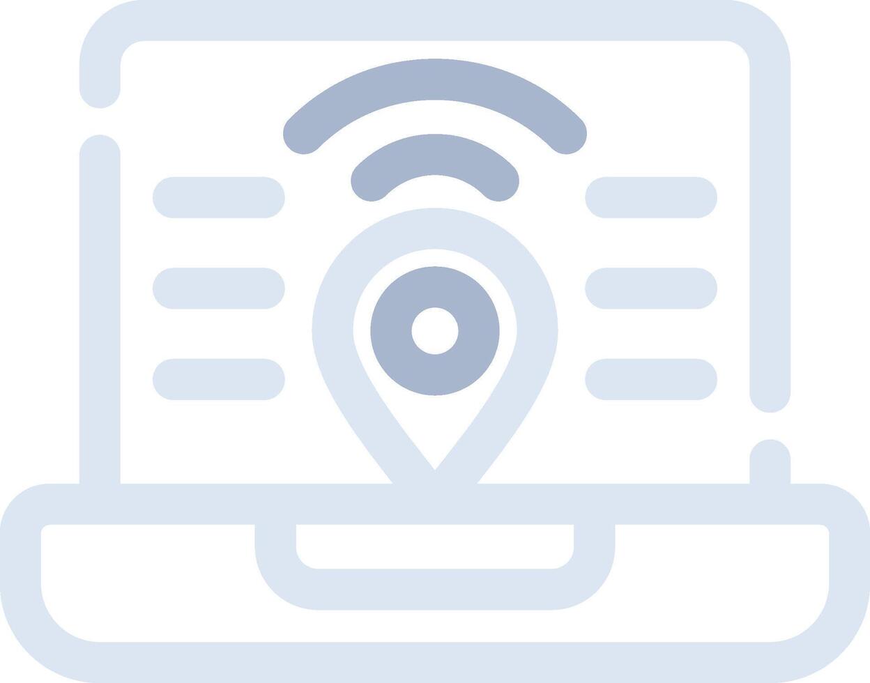 Digital Nomad Hub Creative Icon Design vector