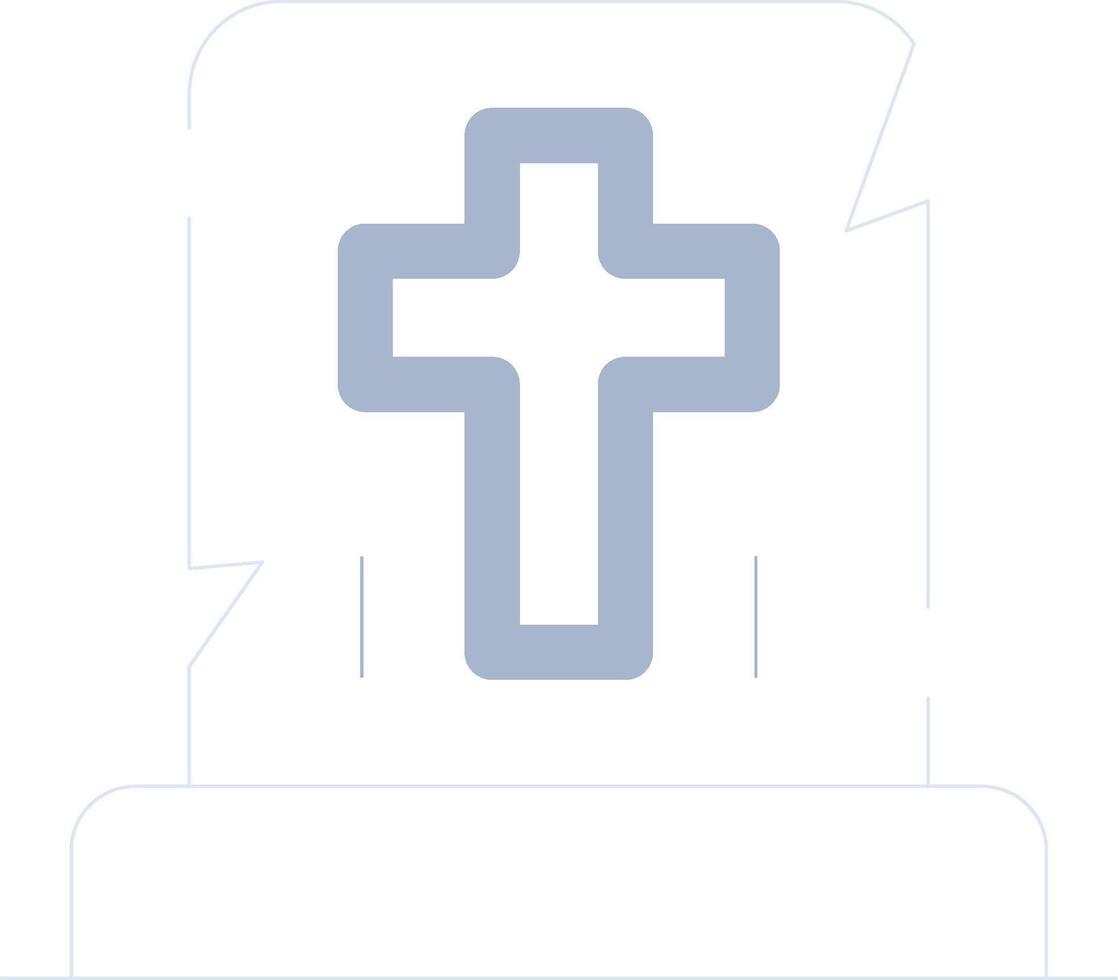 Gravestone Creative Icon Design vector