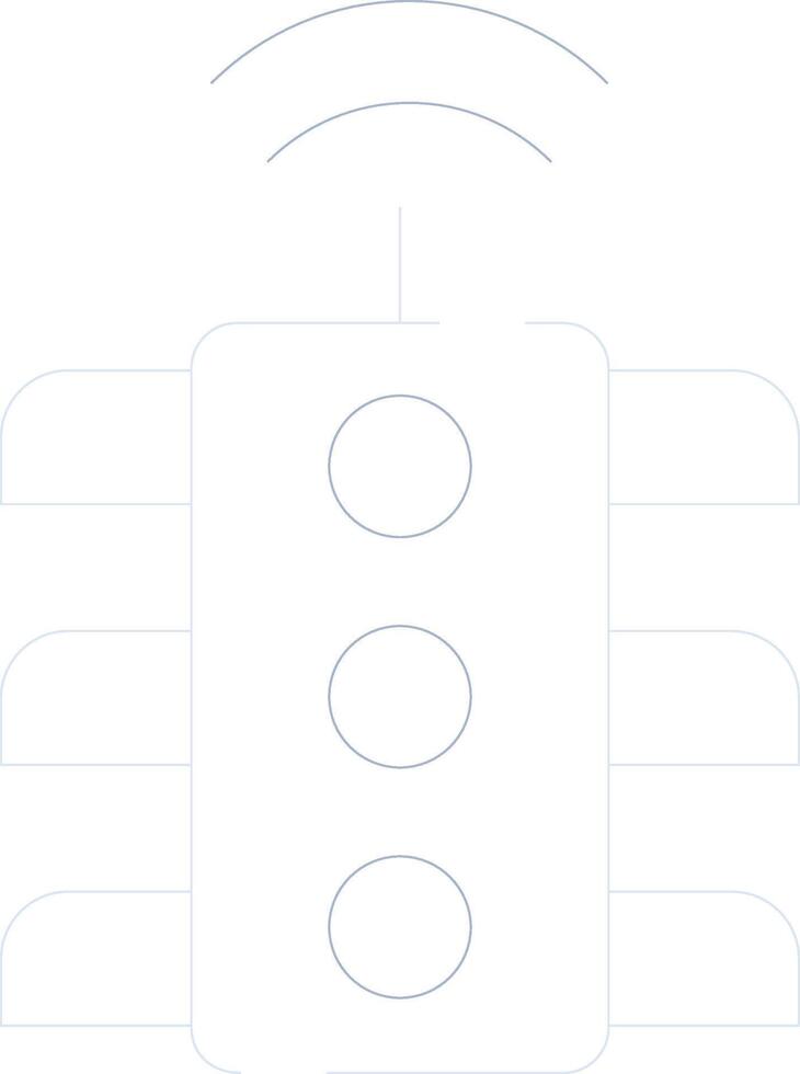 Smart Traffic Light Creative Icon Design vector