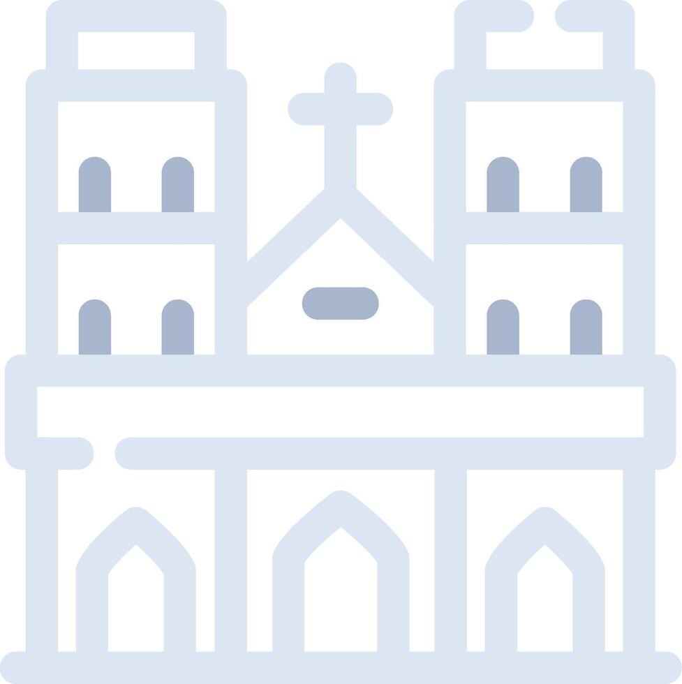 Notre Dame Creative Icon Design vector