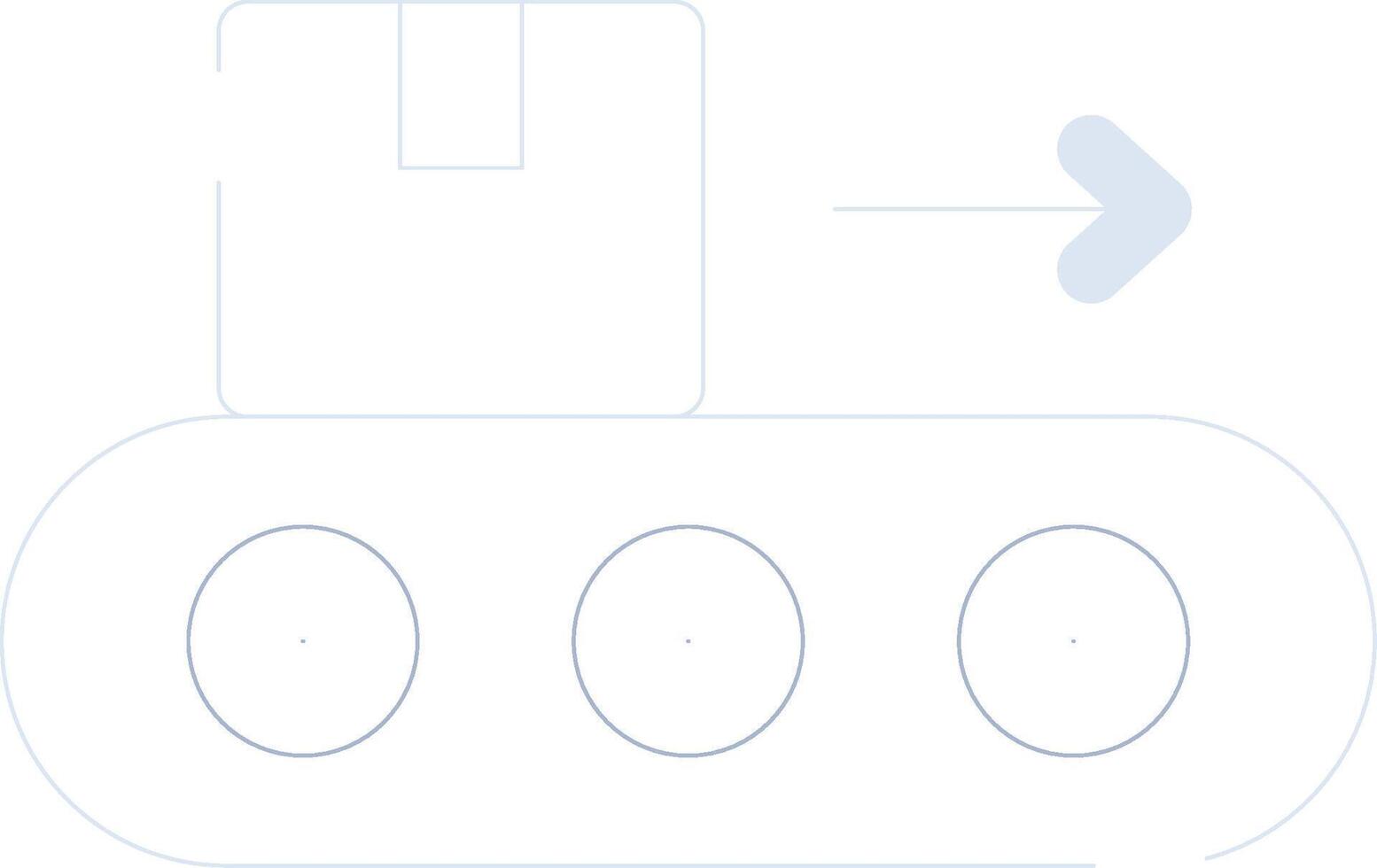Conveyor Belt Creative Icon Design vector