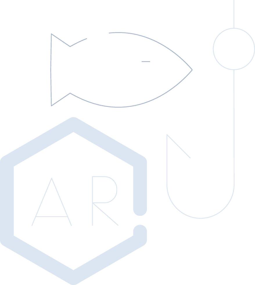 Ar Fishing Creative Icon Design vector