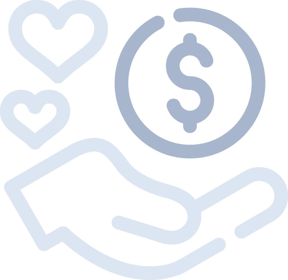 Donation Based Crowdfunding Creative Icon Design vector