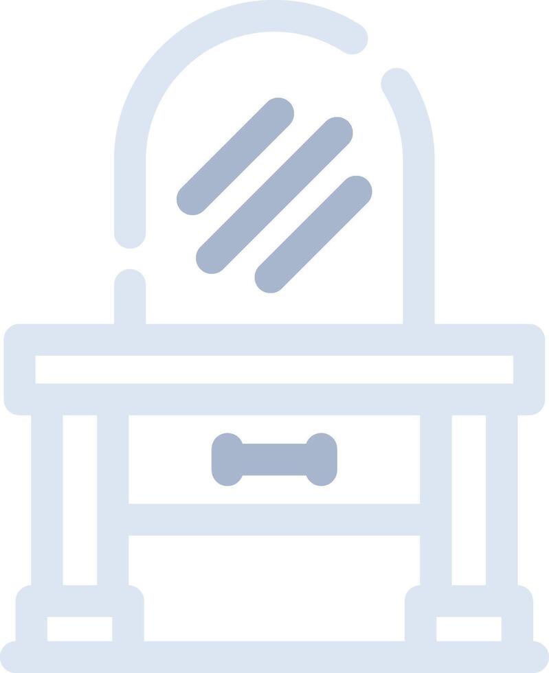 Dressing Table Creative Icon Design vector