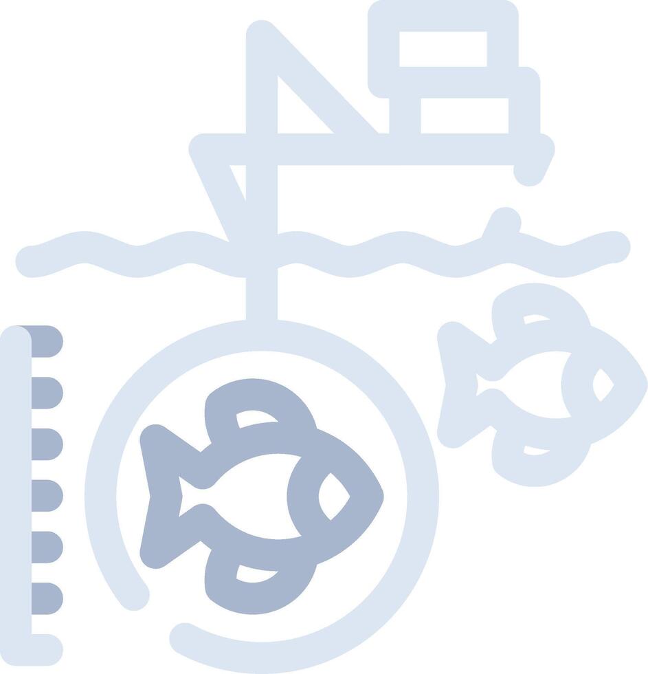 Deep Sea Fishing Creative Icon Design vector