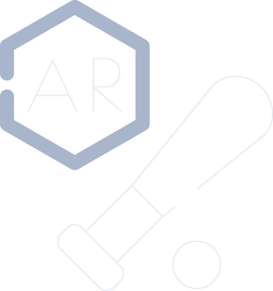 Ar Baseball Creative Icon Design vector
