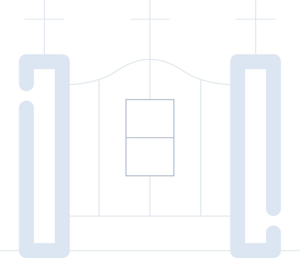 Cemetery Gate Creative Icon Design vector