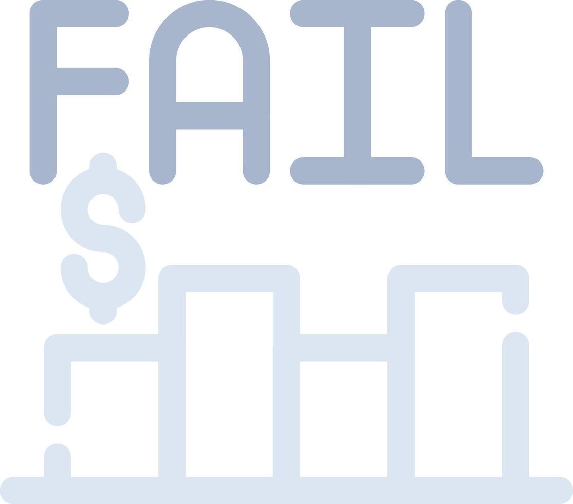 Business Fail Creative Icon Design vector