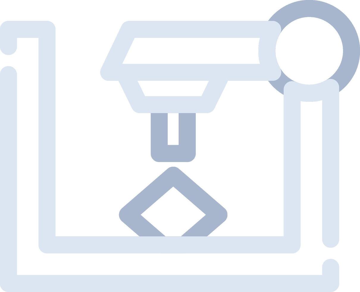 3D Printer Creative Icon Design vector