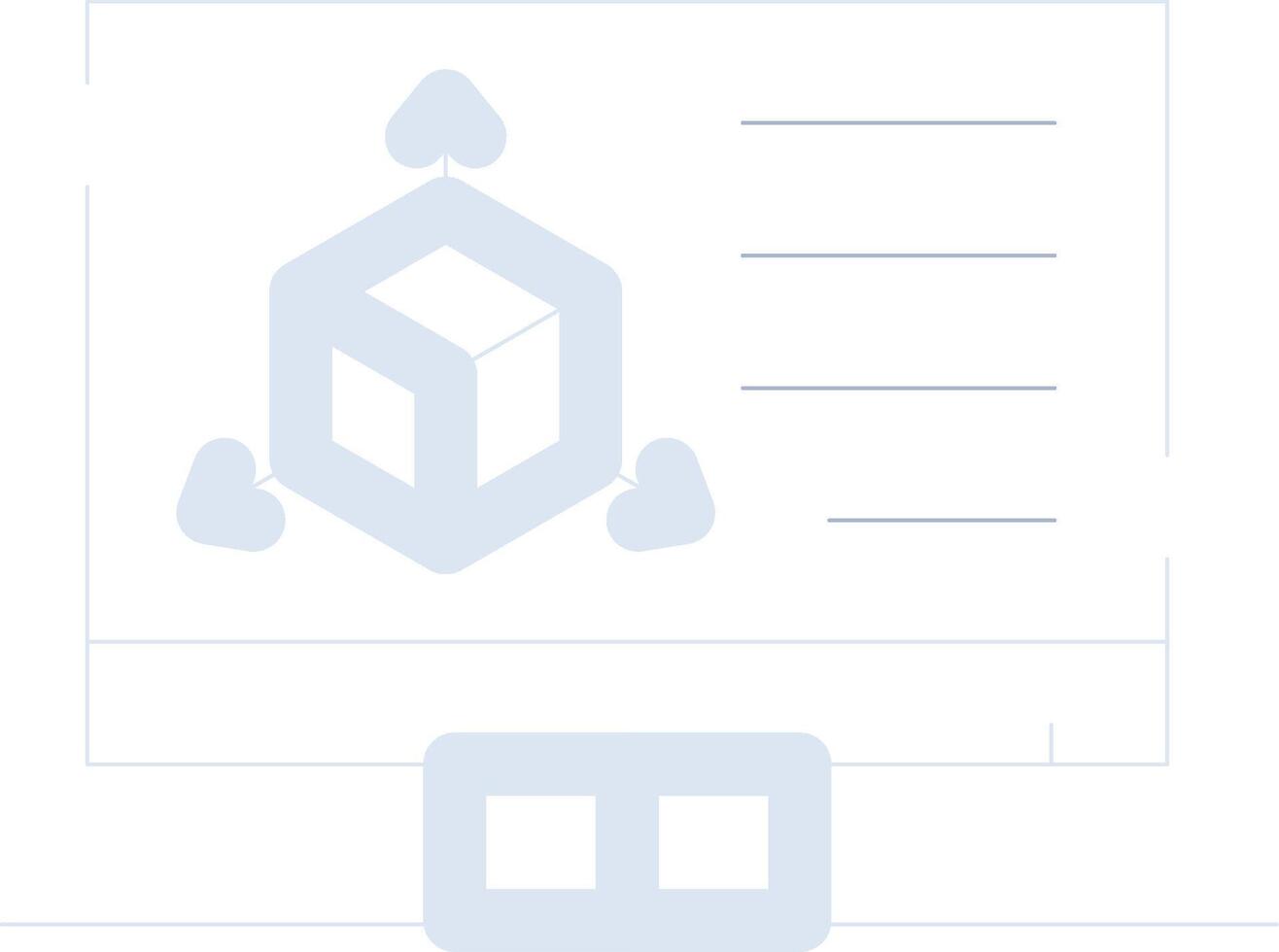 3D Modeling Creative Icon Design vector