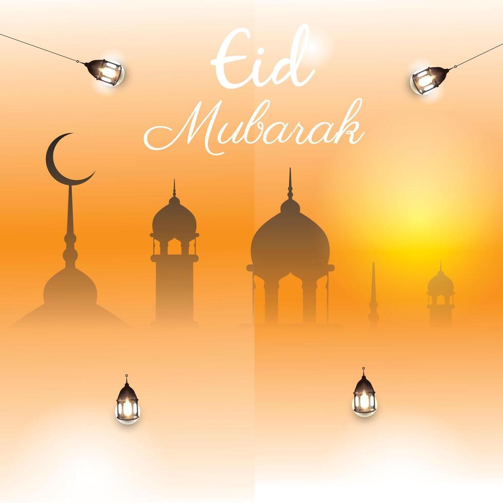 Eid mubarak background design vector