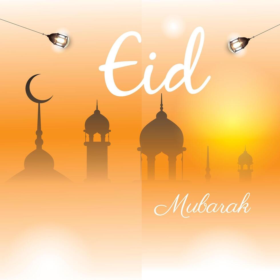 Eid mubarak background design vector