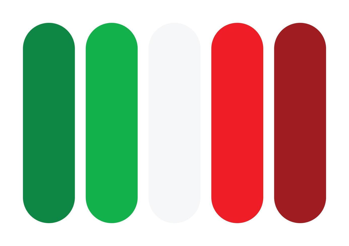 Harmonious Blend Red and Green Color Palette vector