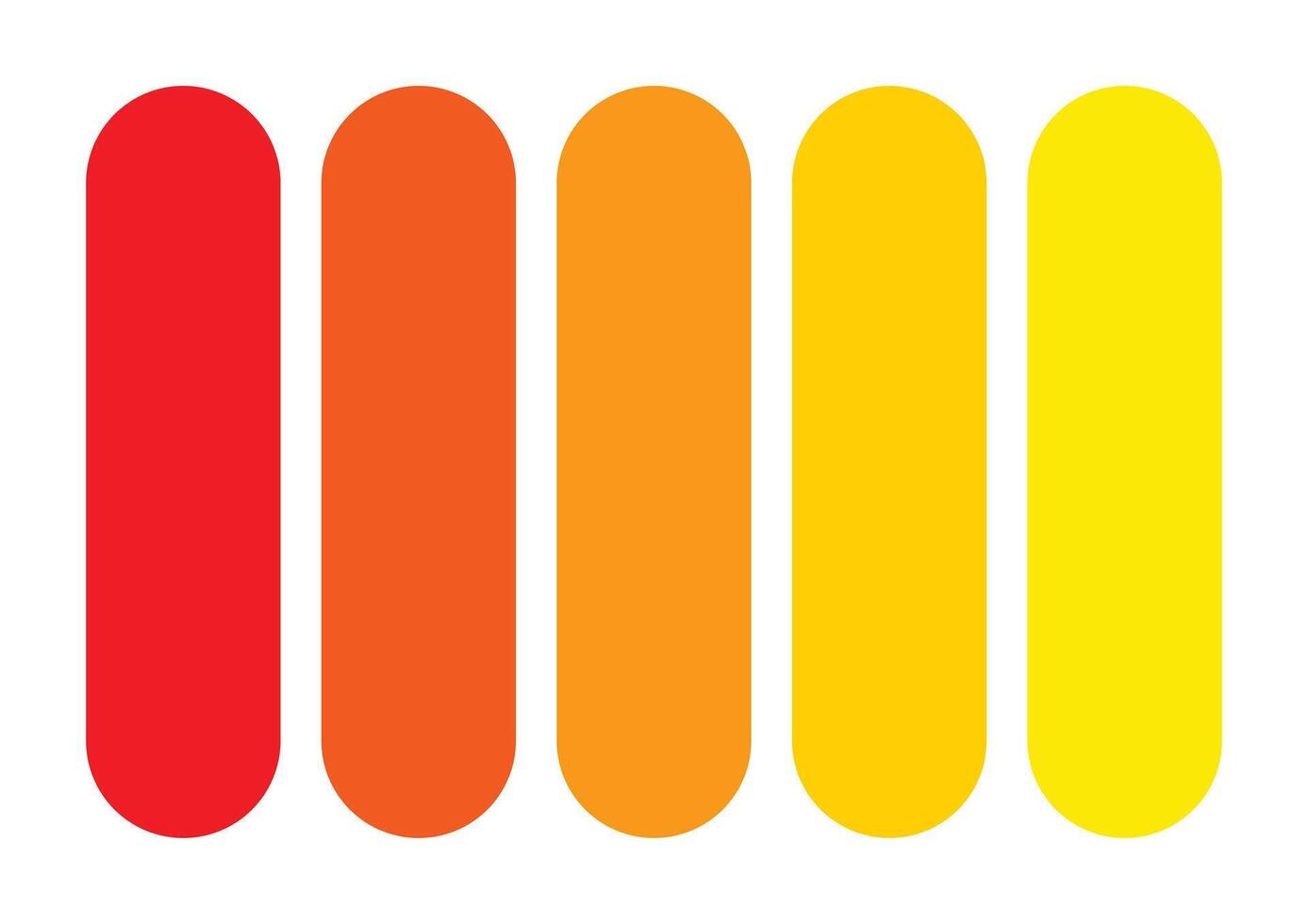 Sunset Radiance Red, Orange, and Yellow Color Palette vector