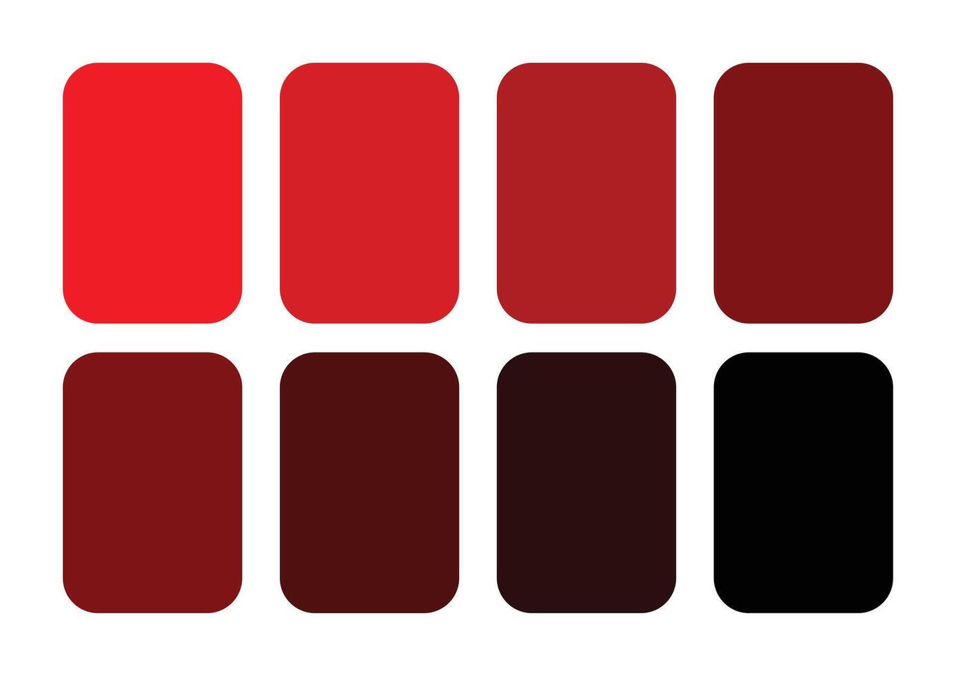 Abstract red color shades palette vector