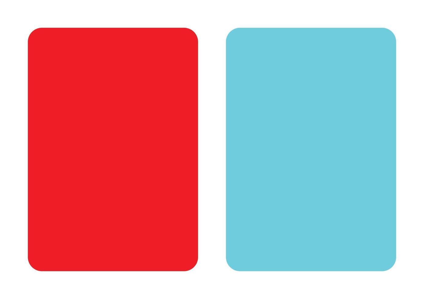 Pure Red and cyan color combination vector
