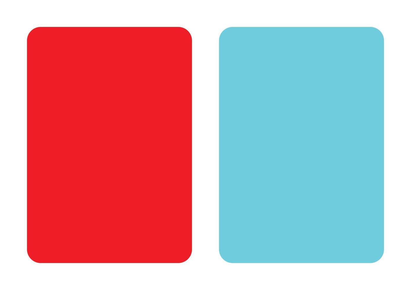 Pure Red and cyan color combination vector