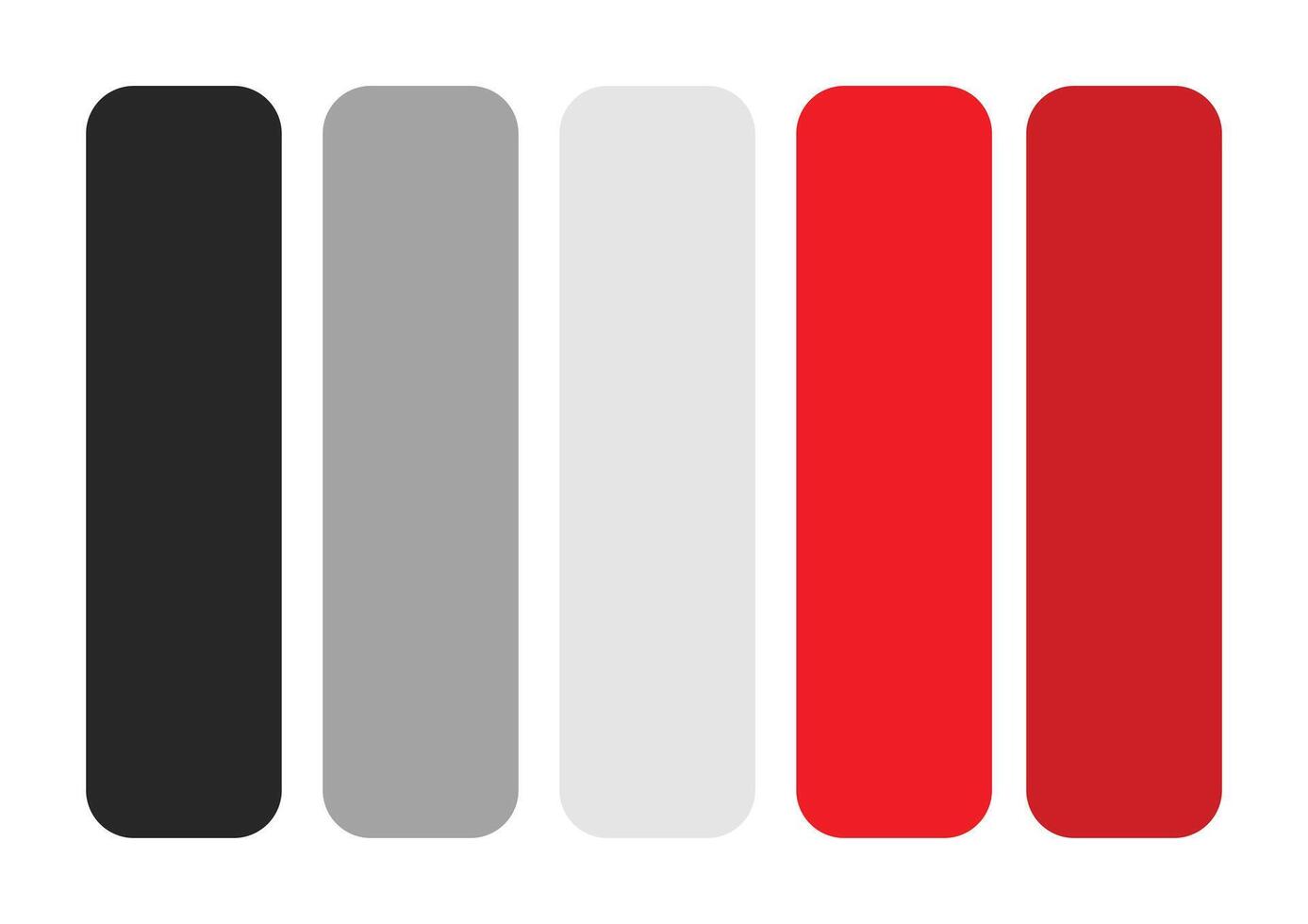 Bold Elegance Black, Red, and Grey Color Combination Palette vector