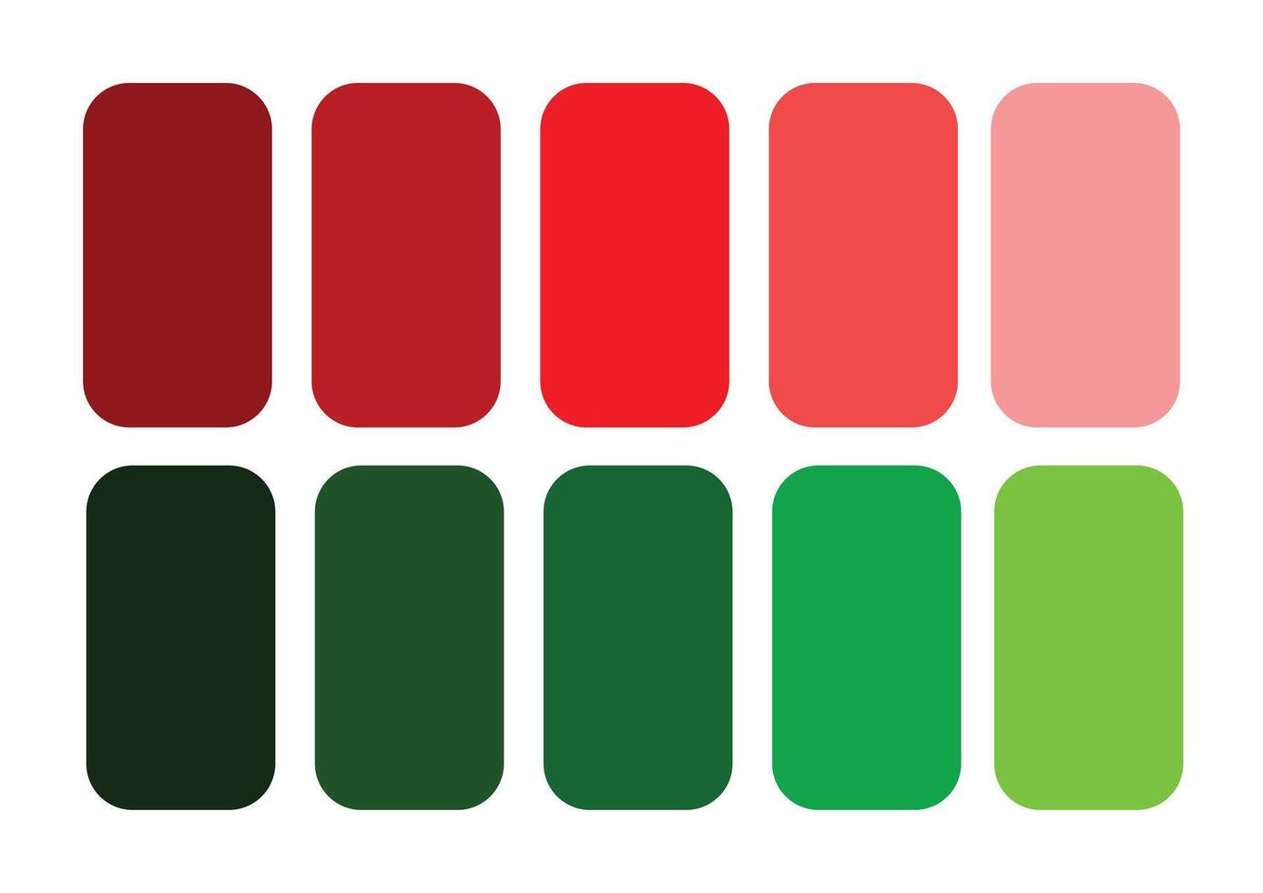 Spicy Sensation Red, Green, and Chili Color Palette vector