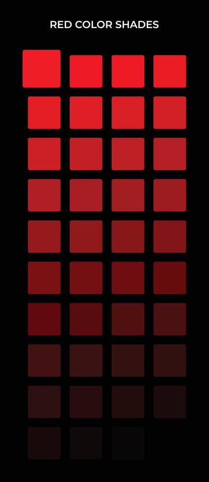 Vector red color shades