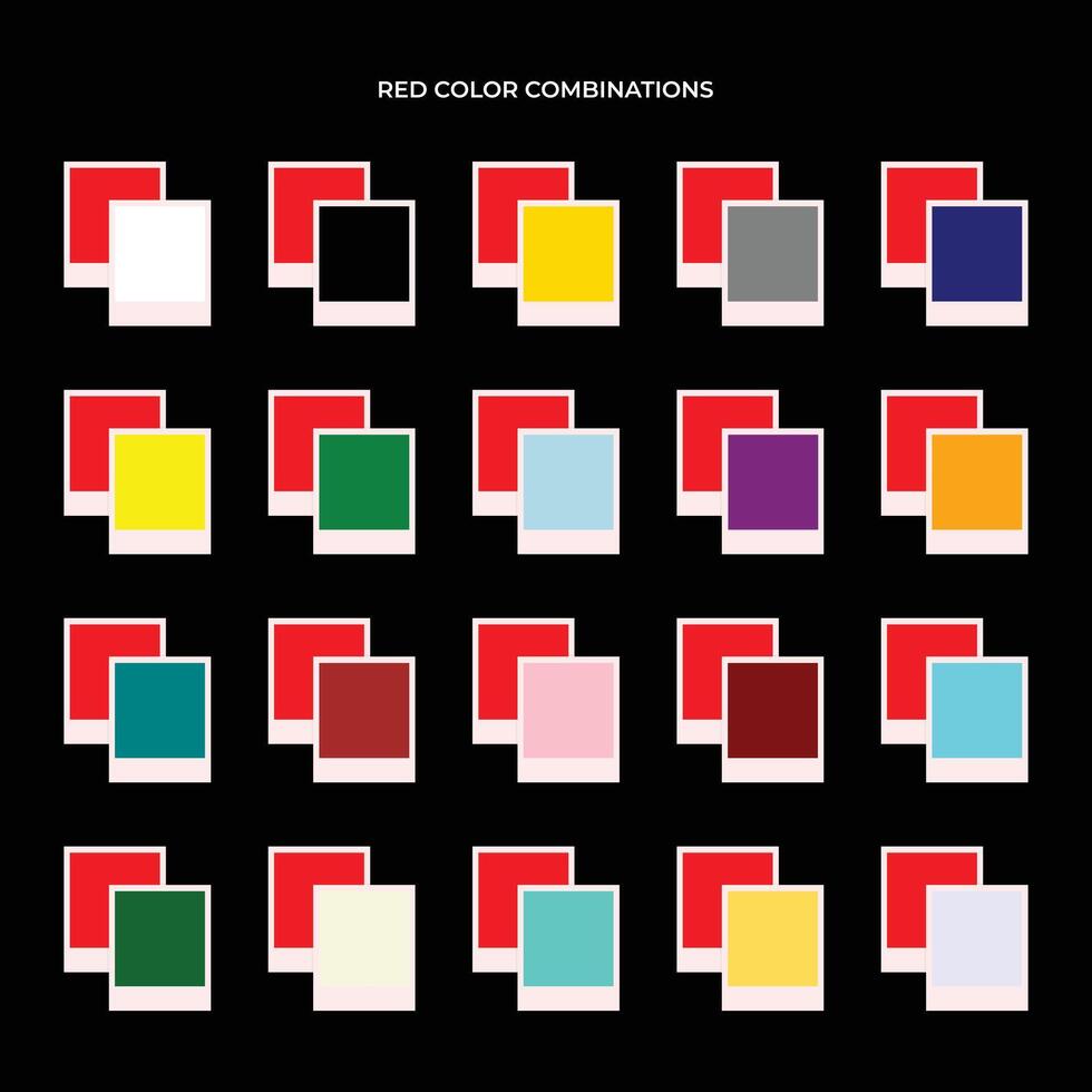 Pack of best vector attractive red color combinations
