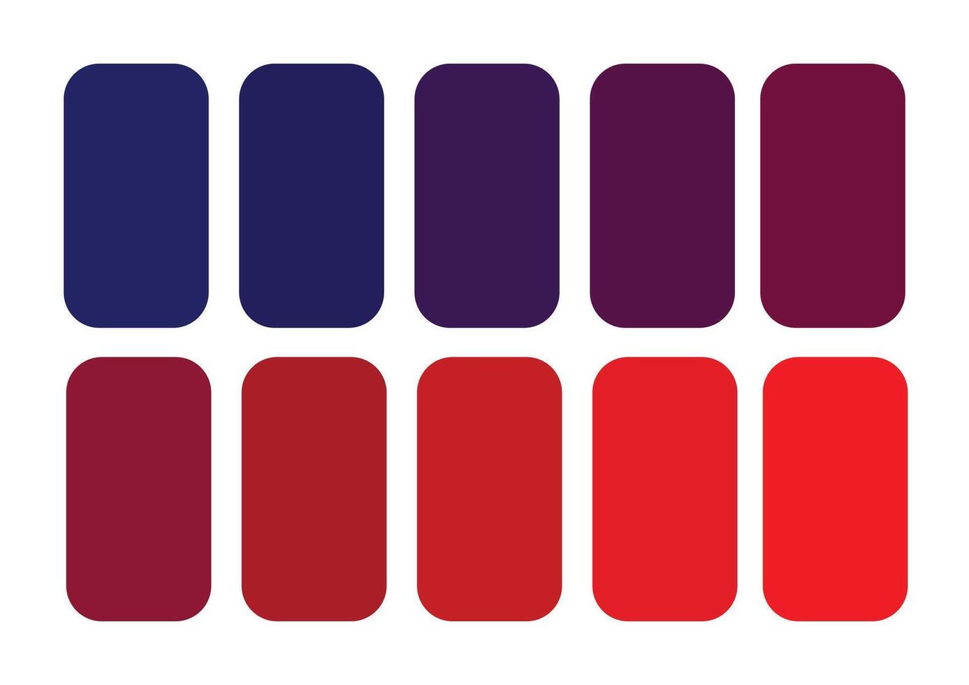 Mix palette of red and blue color combination vector