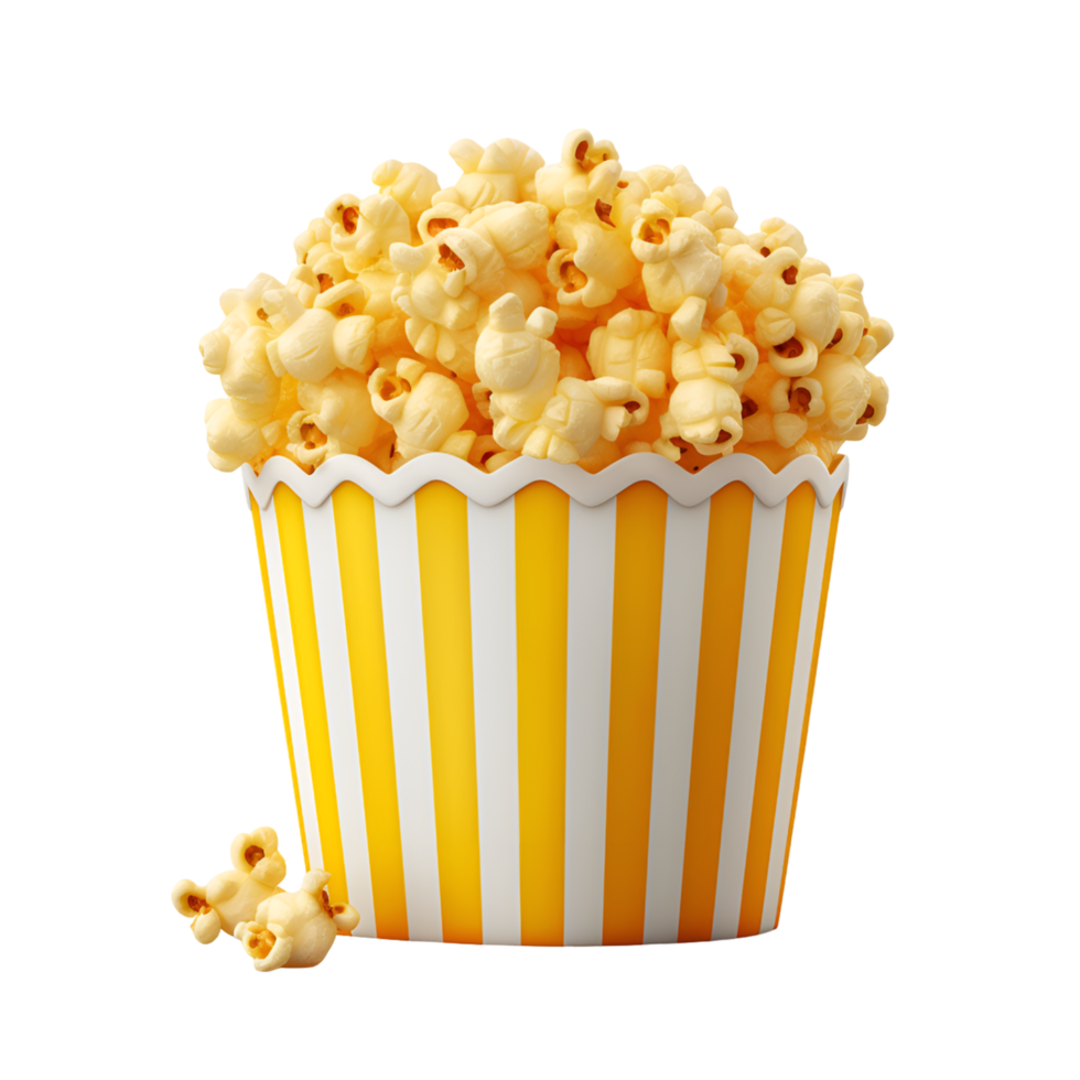 ai généré tasse de cinéma pop corn sur transparent Contexte png