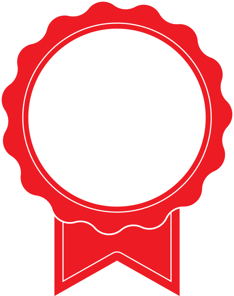 collection red badge label tag border design for reward winner guarantee decorate png