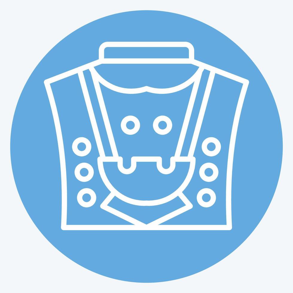 Icon Jewelry. related to Qatar symbol. blue eyes style. simple design illustration. vector