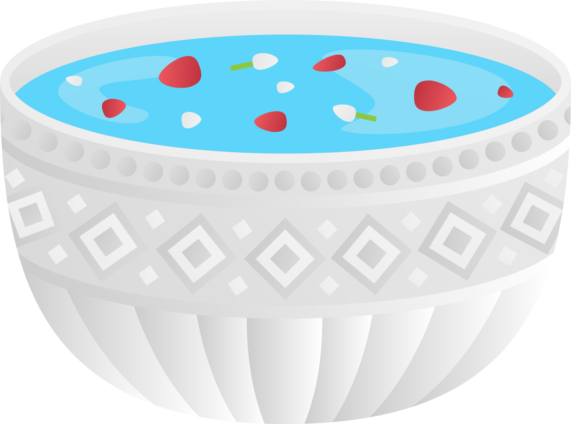 silver water bowl for decorate Songkran summer festival thailand