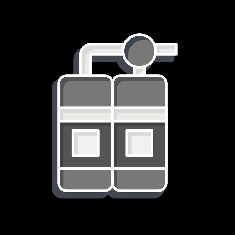 Icon Diving Oxygen Tank. related to Diving symbol. glossy style. simple design illustration vector