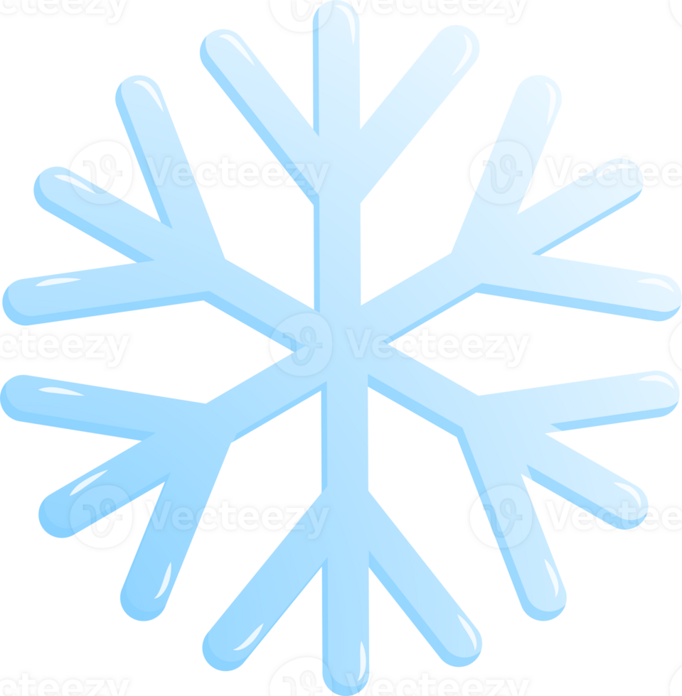 blue Snowflake symbol forcast wheather isolate illustration gradient design png