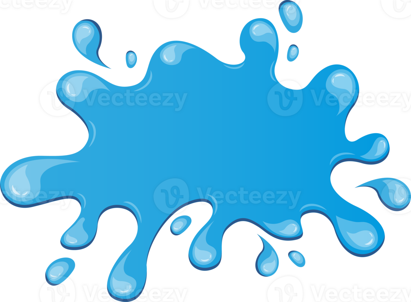 water splash wave bubble illustration design png