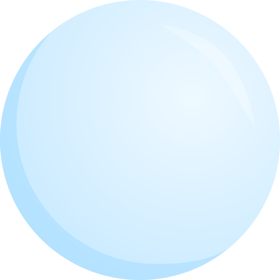 blue Snowball symbol forcast wheather isolate illustration gradient design png