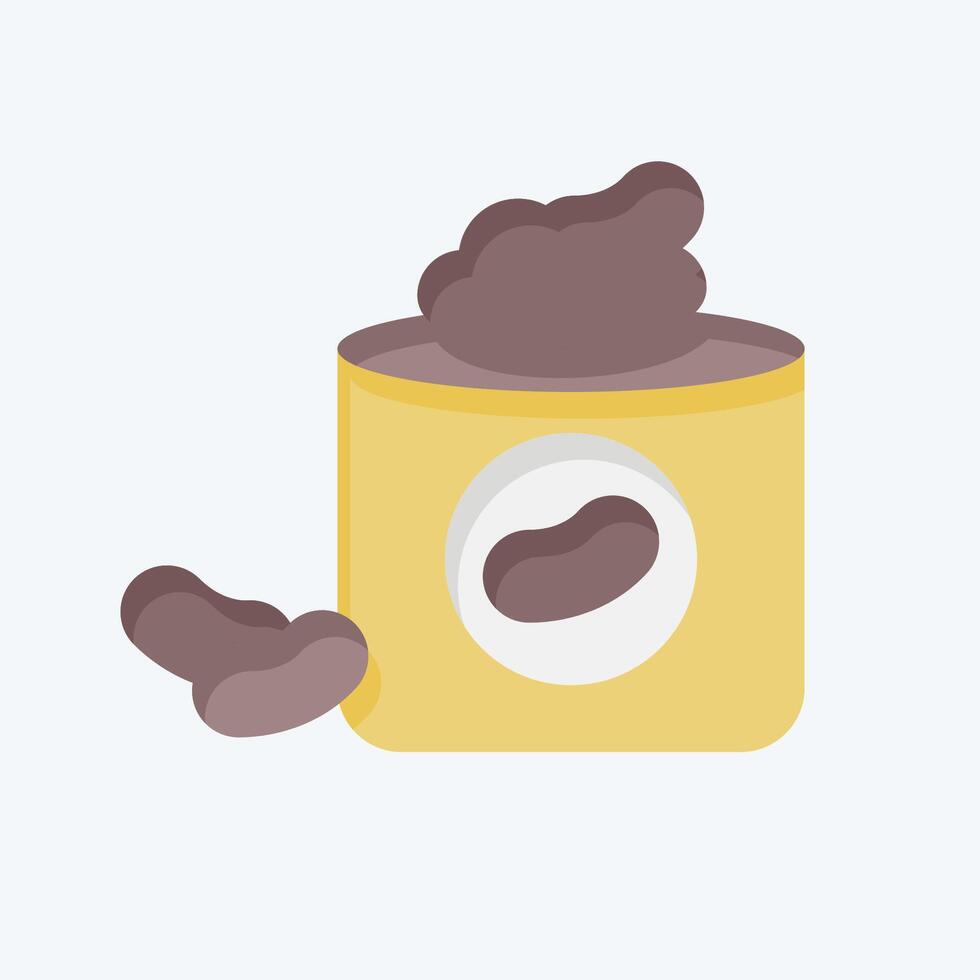 Icon Beans. related to Qatar symbol. flat style. simple design illustration. vector