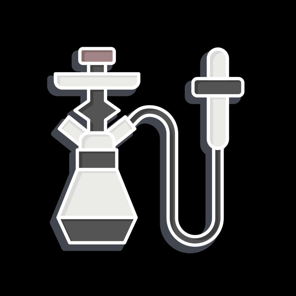 Icon Hookah. related to Qatar symbol. glossy style. simple design illustration. vector