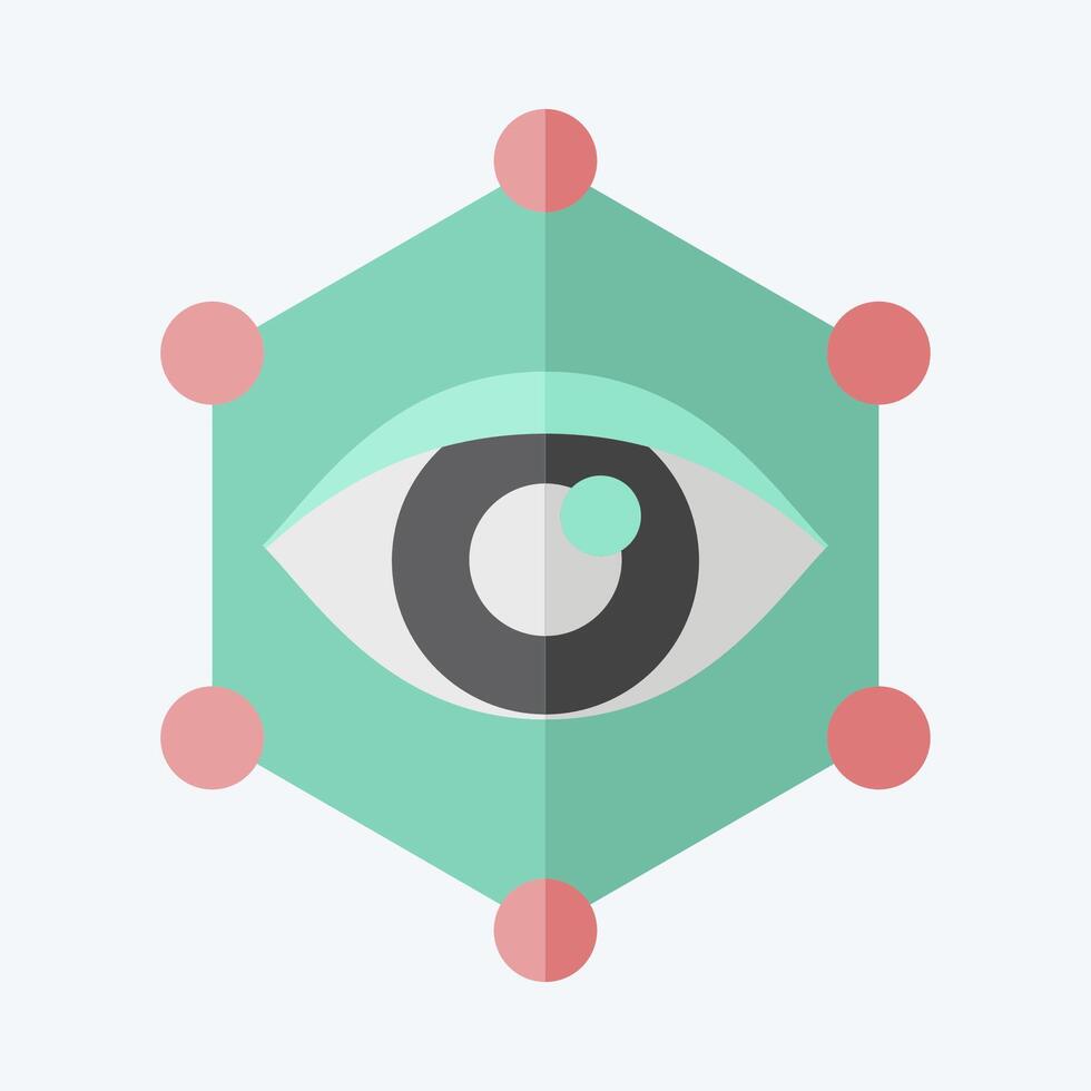 Icon Vision. related to Social Network symbol. flat style. simple design illustration vector