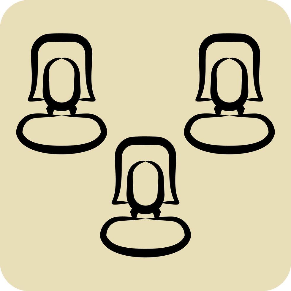 Icon Poll. related to Social Network symbol. hand drawn style. simple design illustration vector