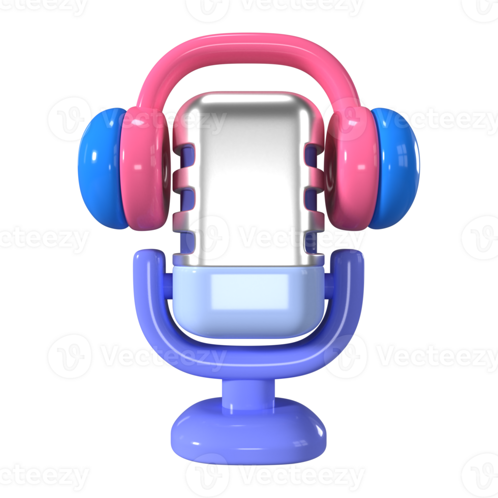 Podcast 3D Illustration Icon png