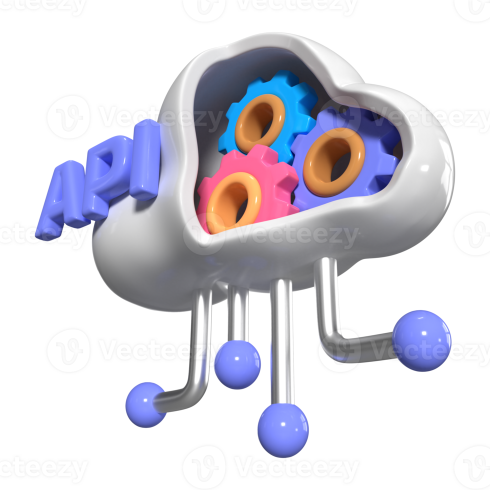 API 3D Illustration Icon png
